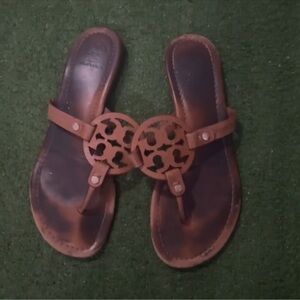Tory Burch Brown Leather Sandals